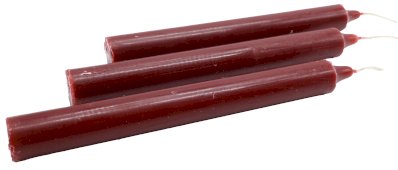 Candela Tinta nella Massa 22 cm - Bordeaux - 12 pezzi
