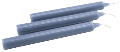 Candela Tinta nella Massa 22 cm - Grigio - 12 pezzi