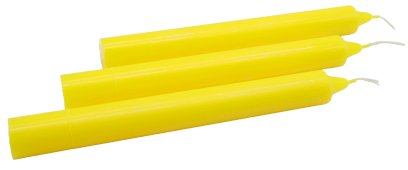 Candela Tinta nella Massa olorata 22 cm - Giallo Brillante - 12 pezzi