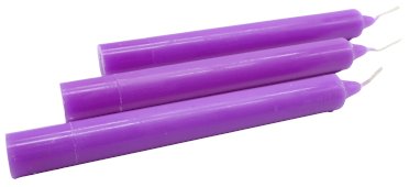 Candela Tinta nella Massa 22 cm - Viola - 12 pezzi