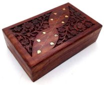 Portagioielli in Legno Fiori 20 cm