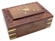 Portagioielli in Legno Elefante 18 cm