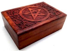 Portagioie in legno Pentacle 18 cm