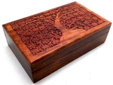 Portagioie Albero e foglie in legno 20 cm