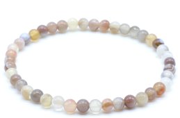 Bracciale Agata Bostwana 'AA' perle 4mm