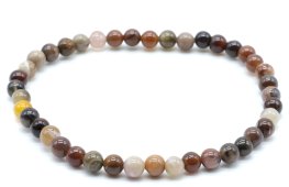 Bracciale Agata Fossile perle 4mm