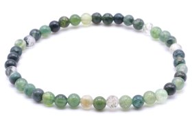 Bracciale Agata Mossa perle 4mm