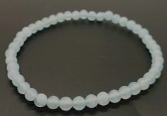 Bracciale Aigue Marine 'AA' perle 4mm