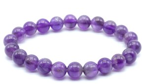 Bracciale 'Dark' Ametista Perline 8mm