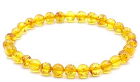 Bracciale Ambra Chiara perle 6 mm