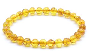 Bracciale Ambra Oscura perle 6 mm