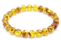 Bracciale Ambra Oscura perle 8 mm