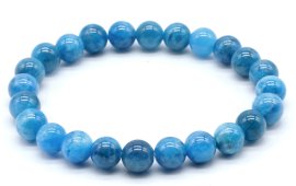 Bracciale Apatite 'AAA' perle 8mm