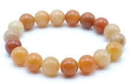 Bracciale Aventurina Arancione perle 10mm