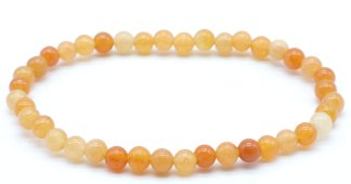 Bracciale Aventurina Arancione perle 4mm