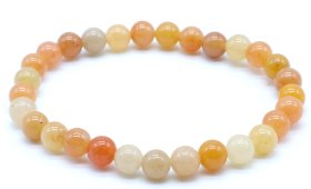 Bracciale Aventurina Arancione perle 6mm