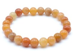 Bracciale Aventurina Arancione perle 8mm