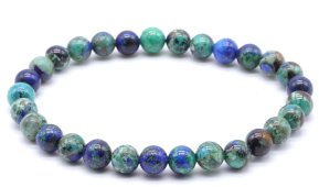 Bracciale Azzurite 'AAA' perle 6mm
