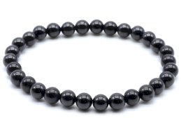 Bracciale Spinello Nero perle 6 mm