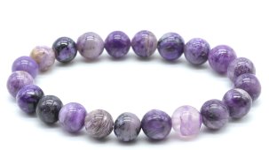 Bracciale Charoite perle 'AAA' 8 mm