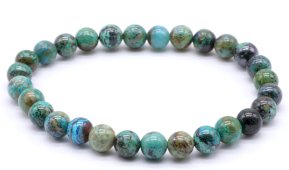 Bracciale Crisocolla 'AA' perle 6mm