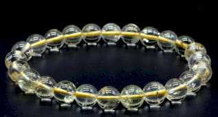 Bracciale Citrino Naturale perle 8mm