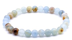 Bracciale Calcite Blu perle 6mm
