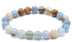 Bracciale Calcite Blu perle 8mm