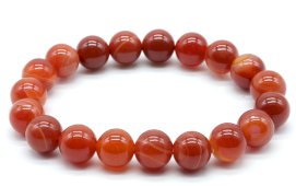 Bracciale Cornalina Striata perle 10 mm