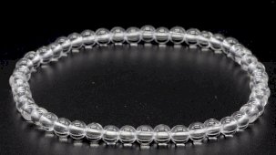 Bracciale Cristallo di Rocca perle 4 mm