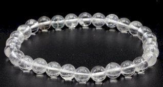 Bracciale Cristallo di Rocca perle 6mm