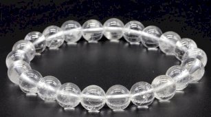 Bracciale Cristallo di Rocca perle 8mm