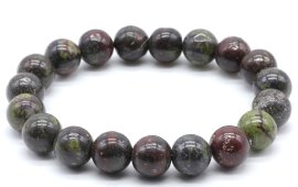 Bracciale Diaspro Sangue di Drago perle 10mm