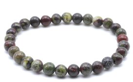 Bracciale Diaspro Sangue di Drago perle 6mm