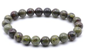 Bracciale Diaspro Sangue di Drago perle 8 mm