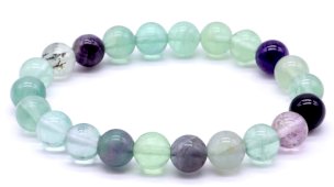Bracciale Fluorite perle 8mm