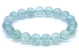 Bracciale Fluorite Blu perle 'AA' 10 mm