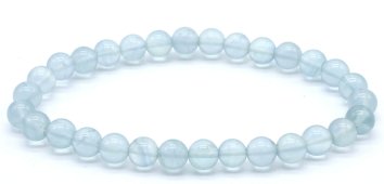Bracciale Fluorite Blu perle 'AA' 6 mm