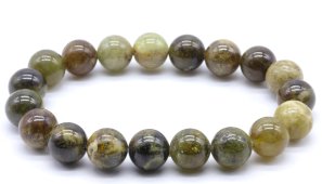 Bracciale Granato Verde perle 10mm