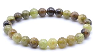 Bracciale Granato Verde perle 8mm