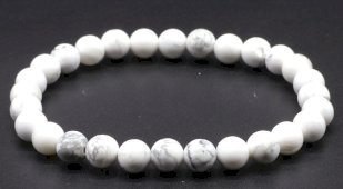 Bracciale Howlite Bianca perle 6mm