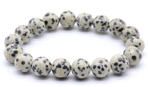 Bracciale Diaspro Dalmata perle 10mm