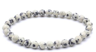 Bracciale Diaspro Dalmata perle 6mm