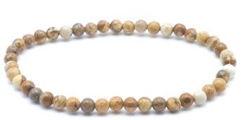 Bracciale Diaspro Paesaggio perle 4mm