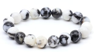 Bracciale Diaspro Zebra perle 10 mm