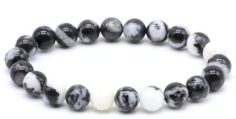 Bracciale Diaspro Zebra perle 8 mm