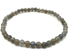 Bracciale Labradorite 'AA' perle 4mm