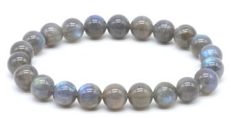 Bracciale Labradorite 'AA' perle 8mm