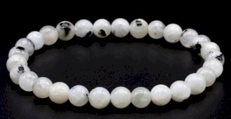 Bracciale Labradorite Bianca perle 6 mm