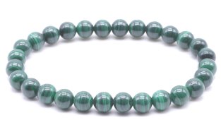 Bracciale 'Dark' Malachite 'AA' perles 6mm